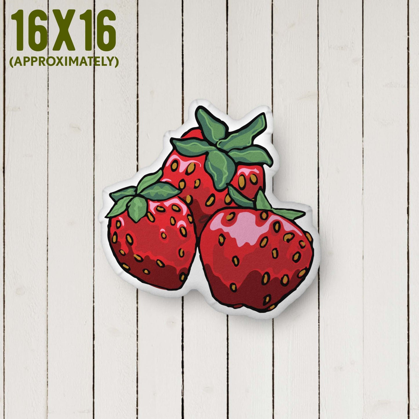 Rococo Style Strawberry-Shaped Pillow | Romantic Gift | Home Decor Throw Pillow | Apartment Decor | Vintage Elegance | Medium 16 x 16 inches approximately