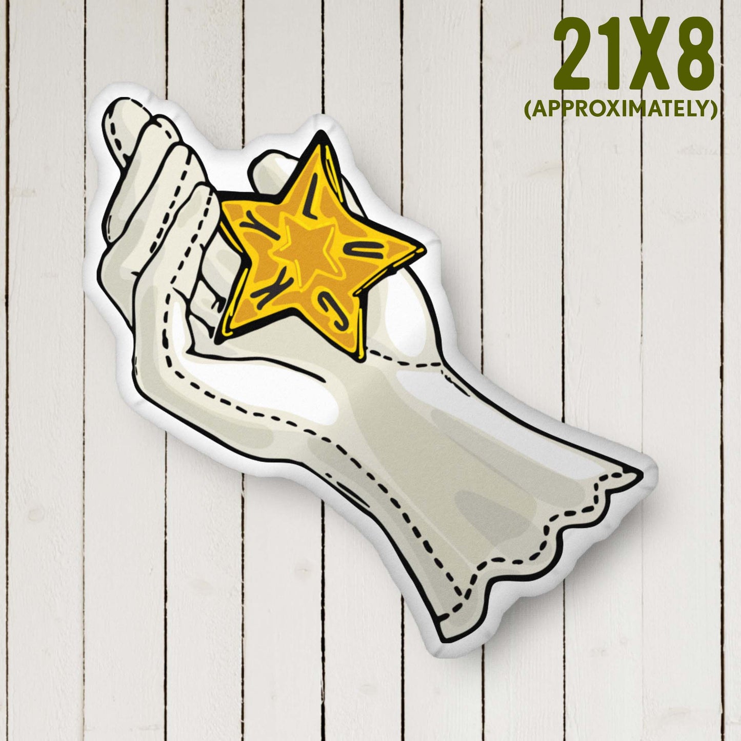 Lucky Stars Rococo Style Shaped Pillow | Outdoorsy Girl Gift | Charms | Home Decor Throw Pillow | Apartment Decor | Vintage Elegance | Large 21 x 8 inches
