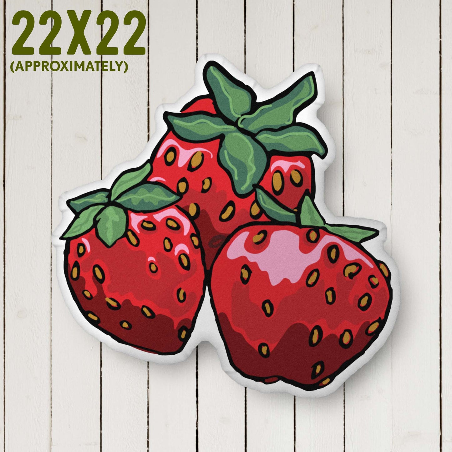 Rococo Style Strawberry-Shaped Pillow | Romantic Gift | Home Decor Throw Pillow | Apartment Decor | Vintage Elegance | Large 22 x 22 inches approximately