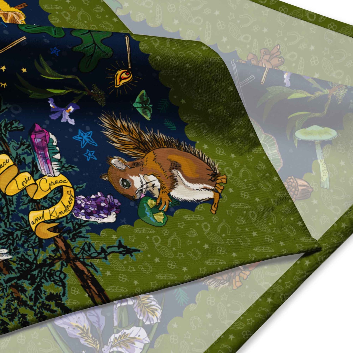 This is a close-up shot of the corner of the Cygnus Star bandana.