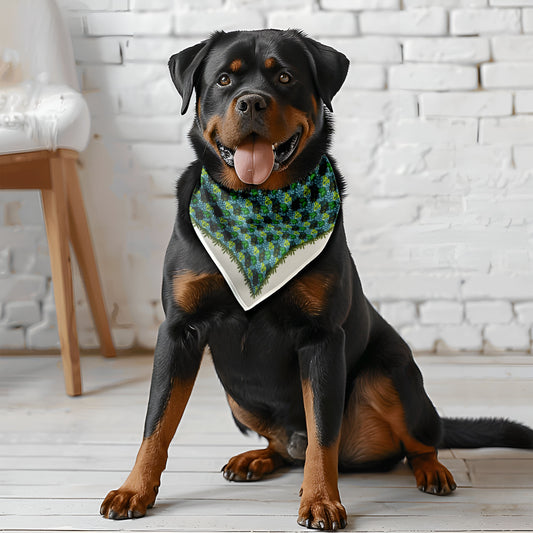 Moss bandana on a dog.