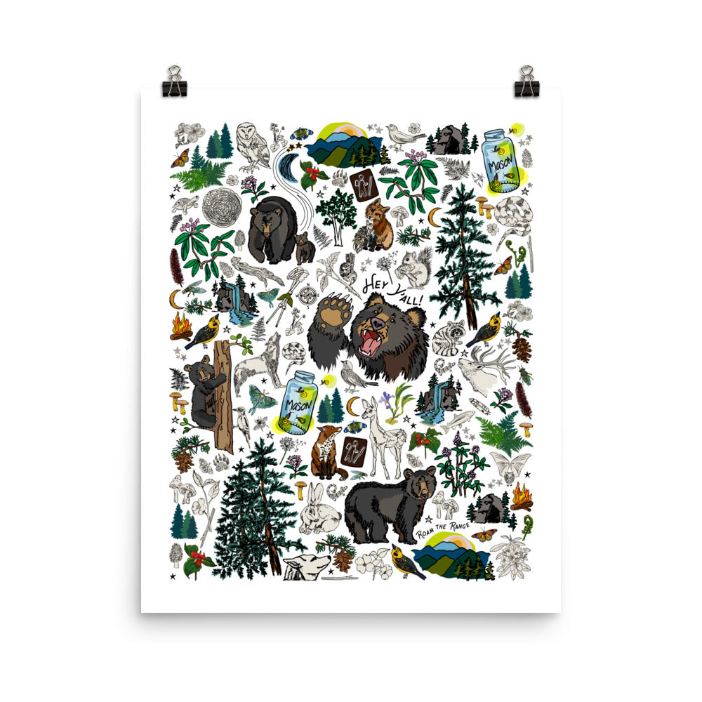 Mountain Hikes Art Poster