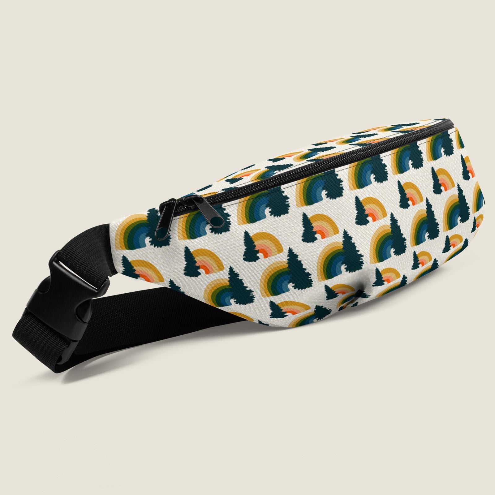 posh gear Rainbow Pine Tree Hip Pack | Hiking Sling Bag