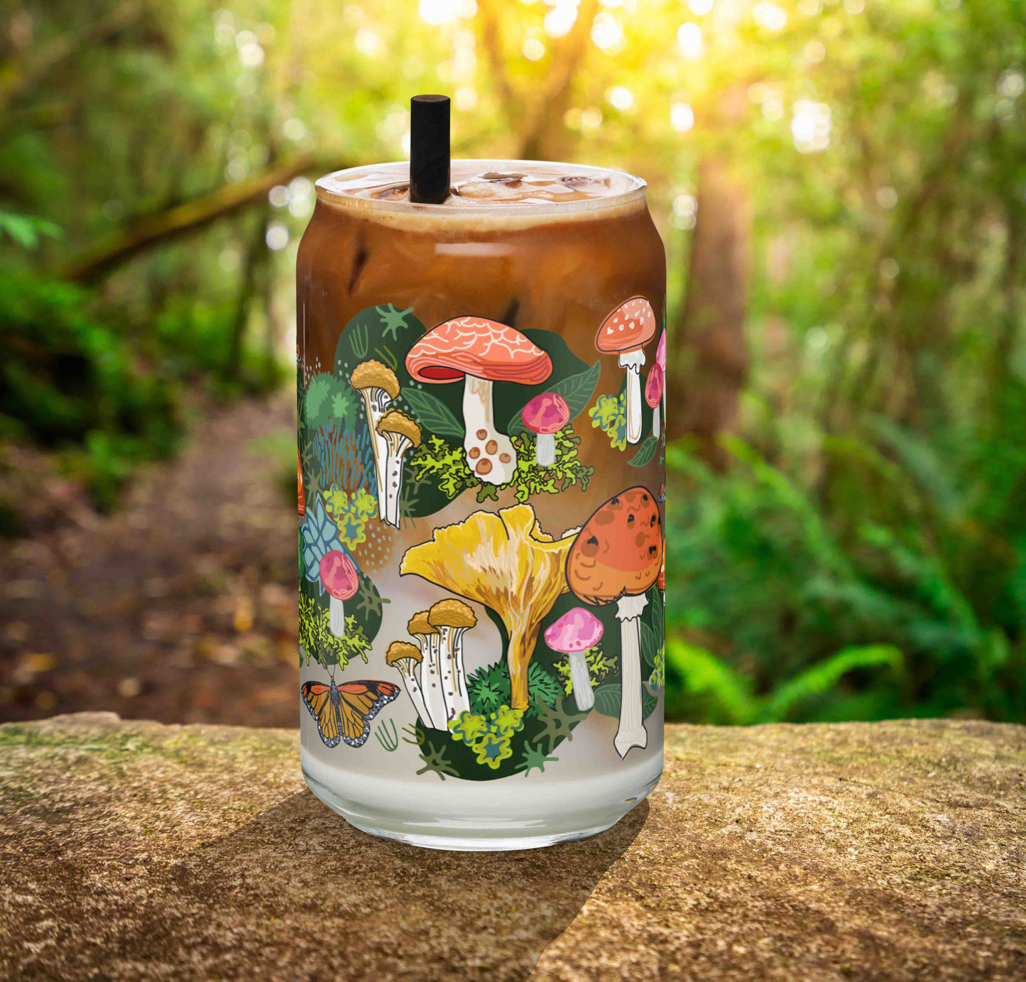 Woodland Whimsy Can-Shaped Glass