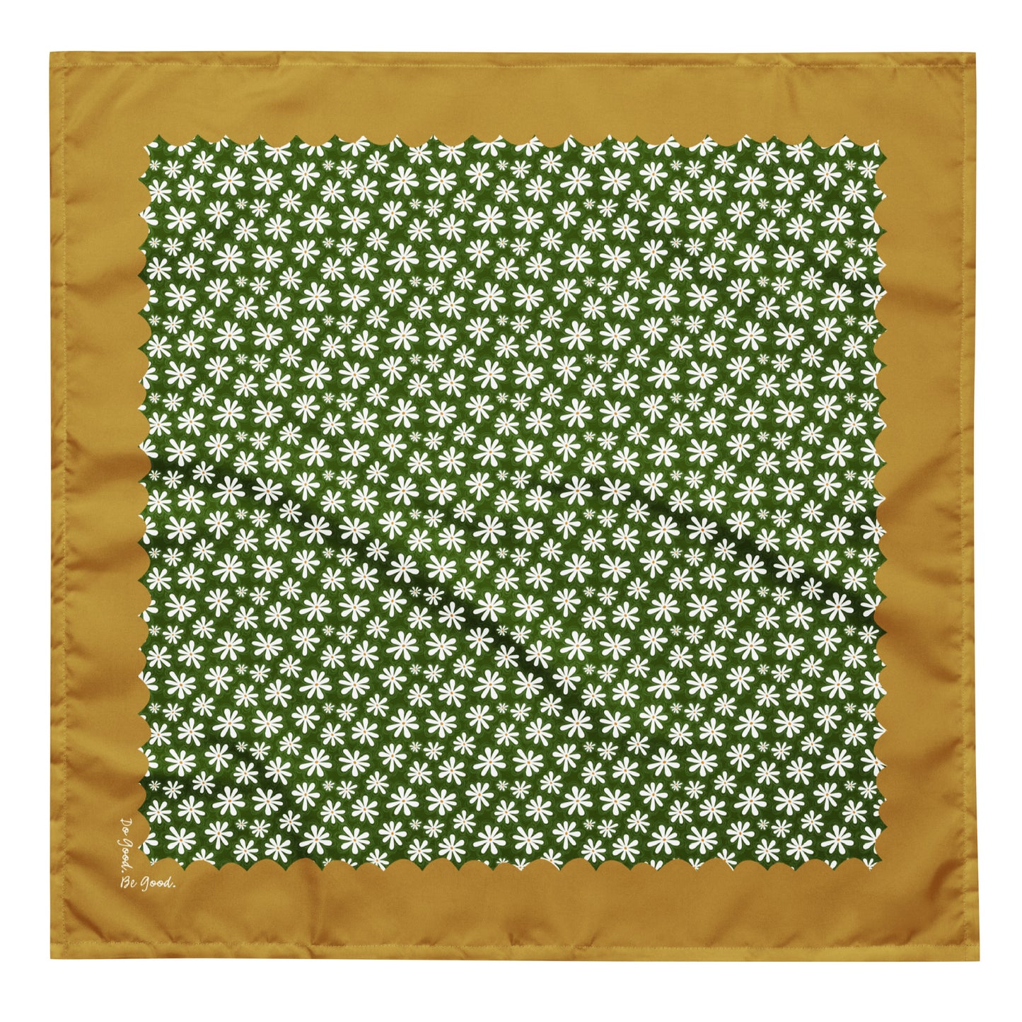 Daisy Wildflower Bandana Scarf | Hiking Outfit | Head Wrap | Hiking Gear | How to Wear a Bandana | Large Size