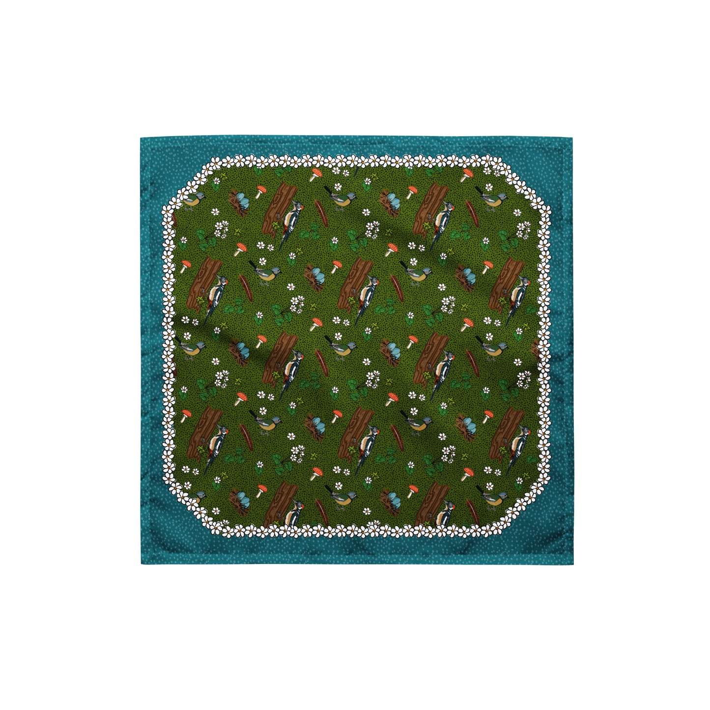 Birds Bandana Scarf | Bandana Outfit | Head Wrap | Hiking Gear | How to Wear a BandanaAll-over print bandana