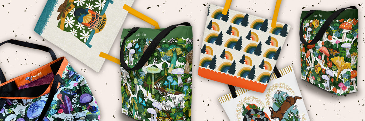 Tote Bags with Large Pocket