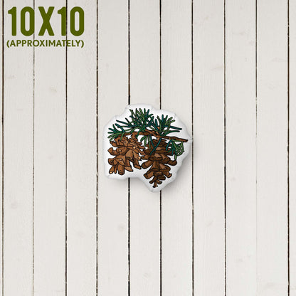 Pinecone Shaped Pillow | Rococo Style | Outdoorsy Girl Gift | Bow Charm | Home Decor Throw Pillow | Apartment Decor | Vintage Elegance| Small 10 x 10 inches approximately