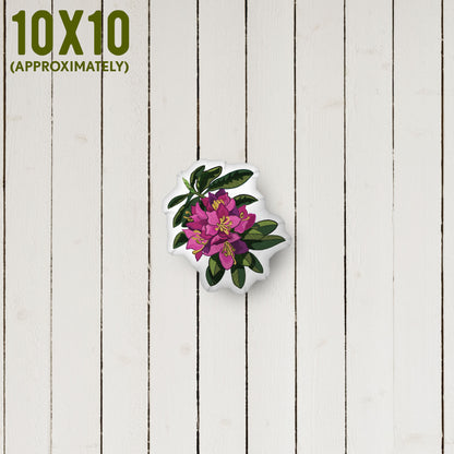 Rhododendron Flower-Shaped Pillow | Rococo Style | Outdoorsy Girl Gift | Bow Charm | Home Decor Throw Pillow | Apartment Decor | Vintage Elegance | Small 10 x 10 inches approximately