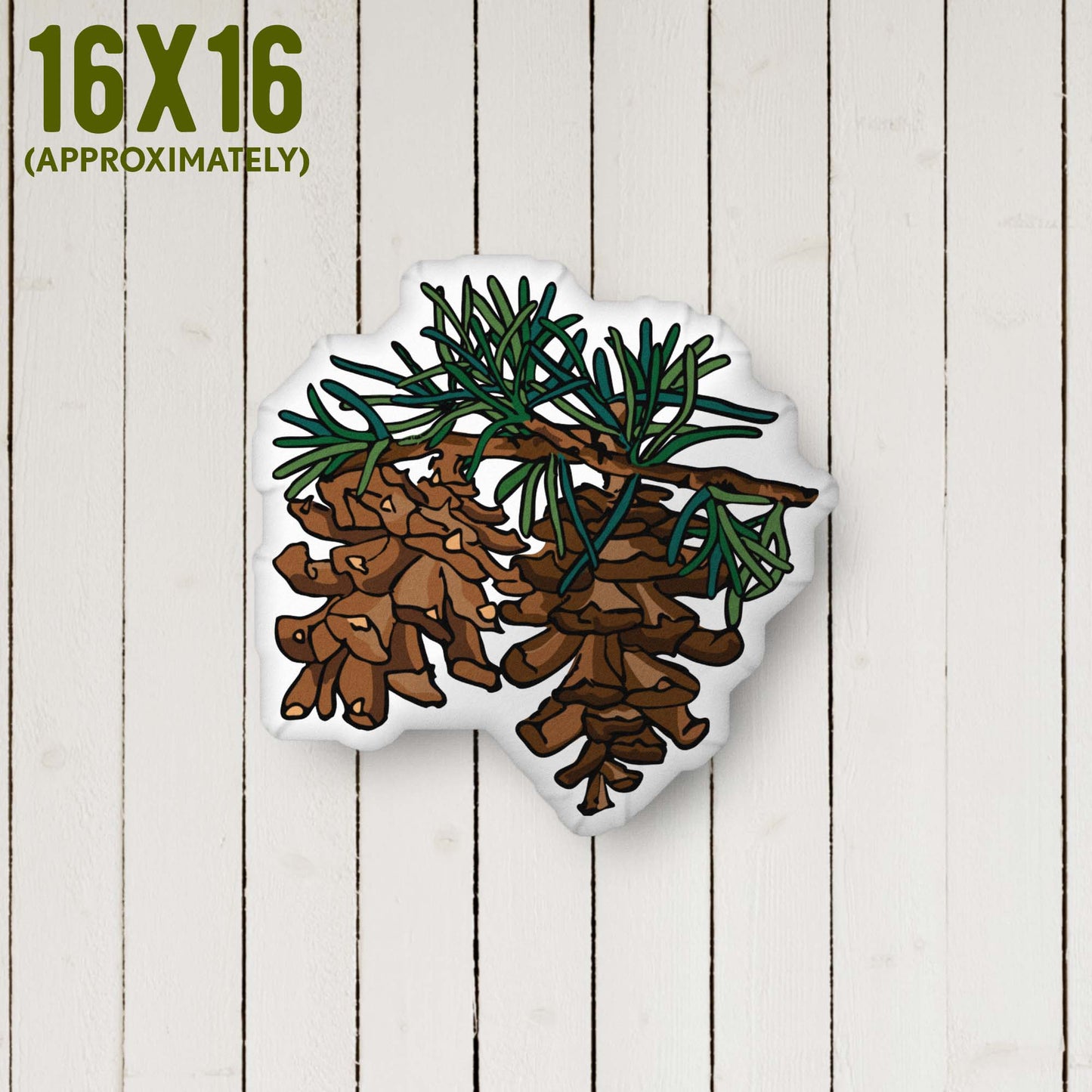 Pinecone Shaped Pillow | Rococo Style | Outdoorsy Girl Gift | Bow Charm | Home Decor Throw Pillow | Apartment Decor | Vintage Elegance| Medium 16 x16 inches approximately