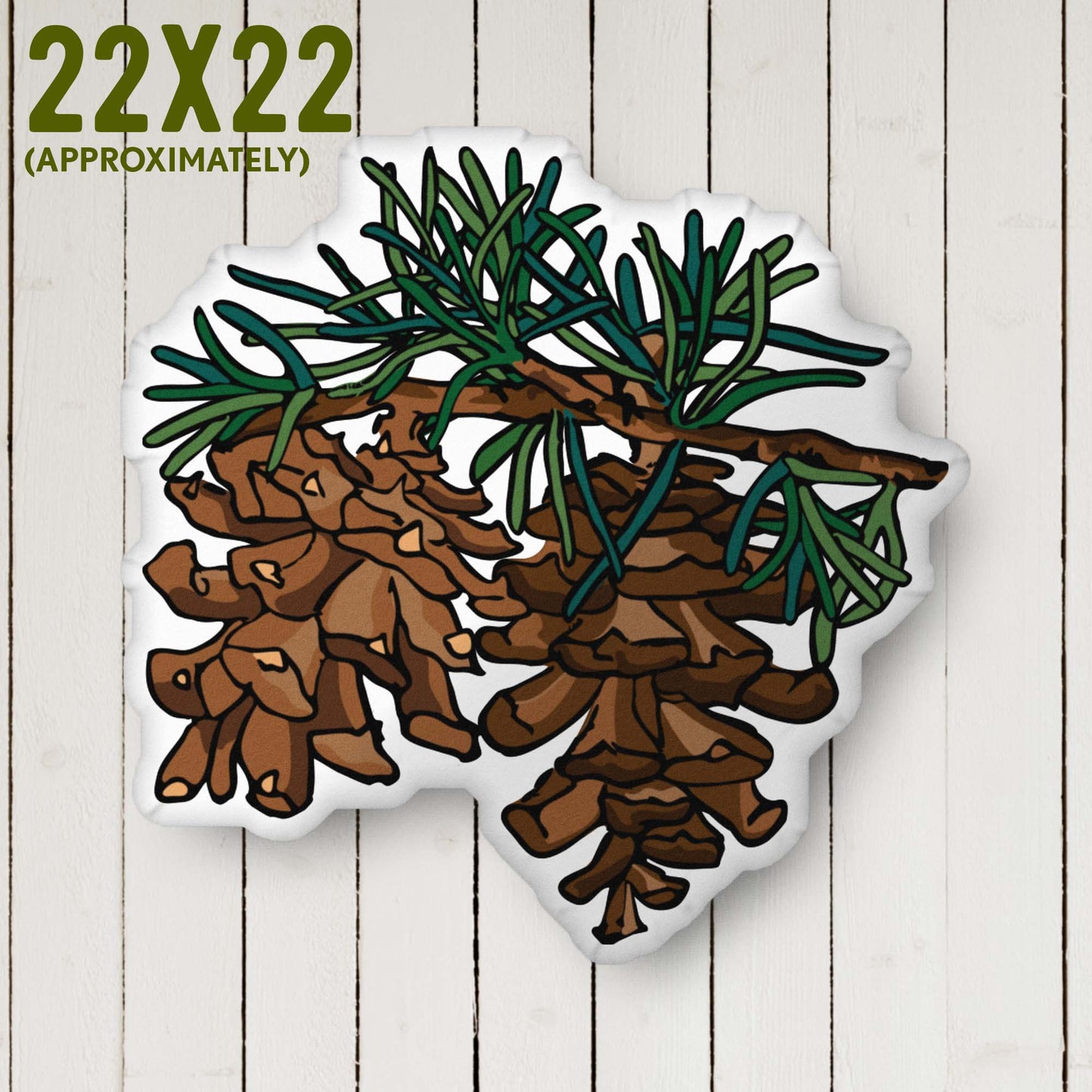 Pinecone Shaped Pillow | Rococo Style | Outdoorsy Girl Gift | Bow Charm | Home Decor Throw Pillow | Apartment Decor | Vintage Elegance| Large 22 x 22 inches approximately