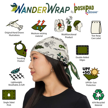 Fierce, Feral, and Free WanderWrap™ Bandana