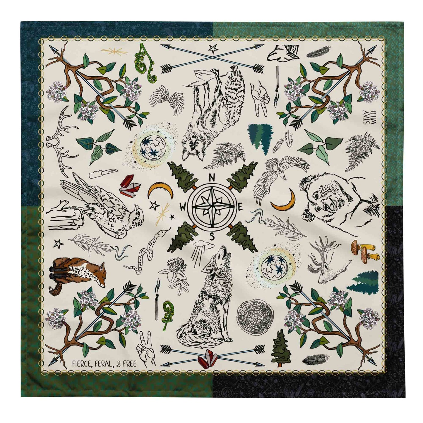 Fierce, Feral, and Free WanderWrap™ Bandana