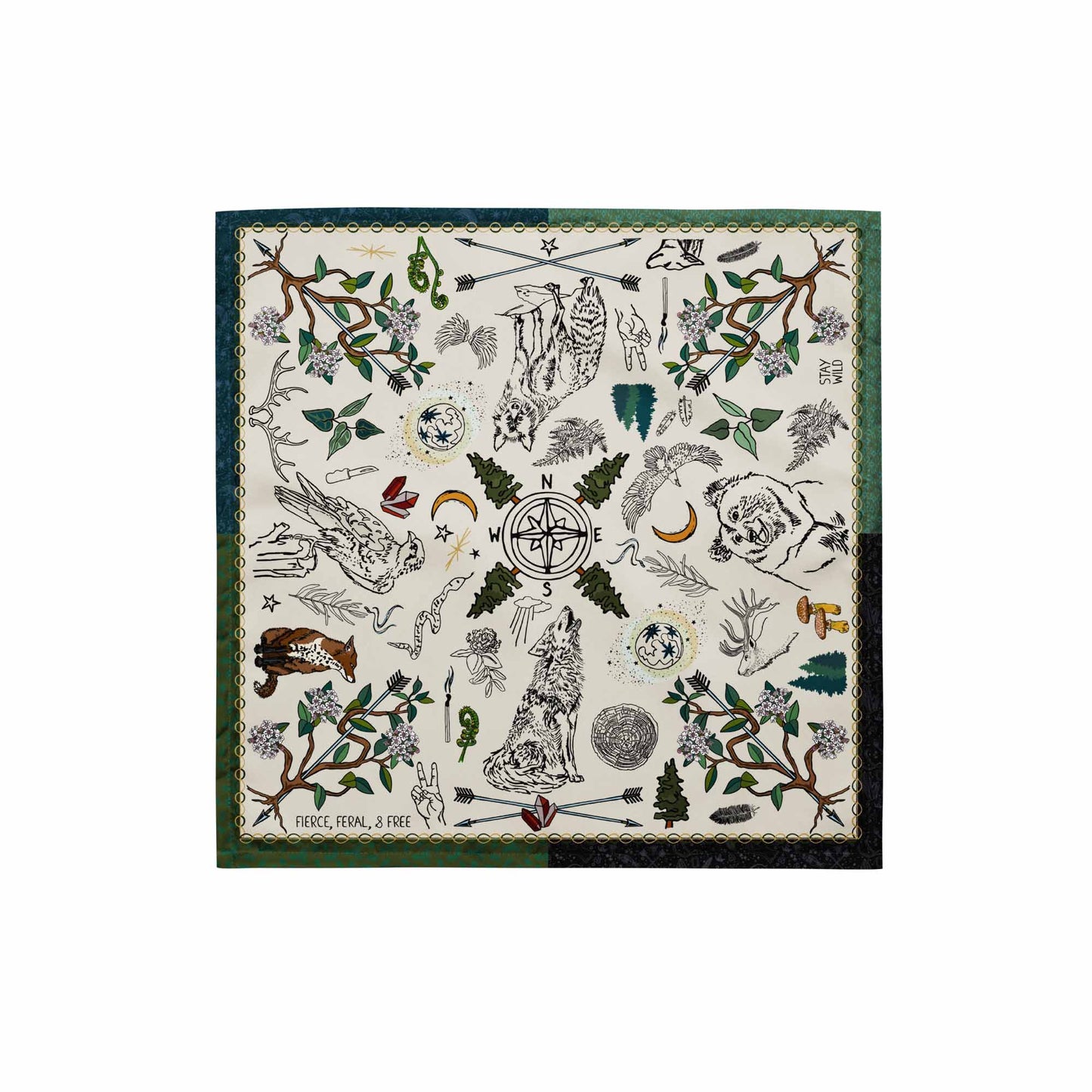 Fierce, Feral, and Free WanderWrap™ Bandana