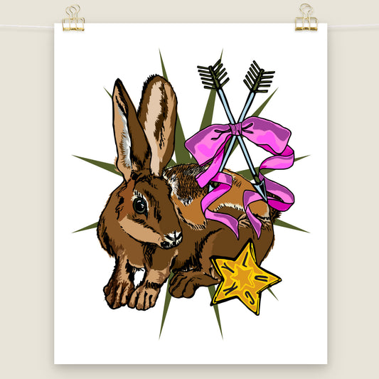 Lucky Rabbit Path art print.