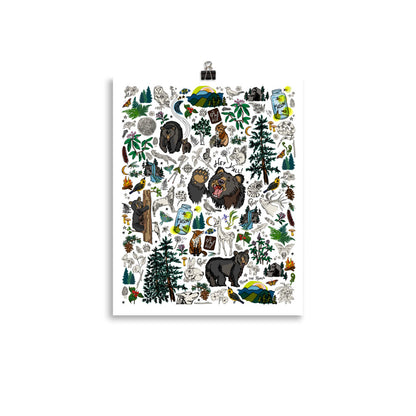 Mountain Hikes Art Poster