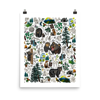 Mountain Hikes Art Poster