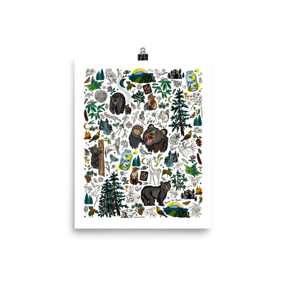 Mountain Hikes Art Poster