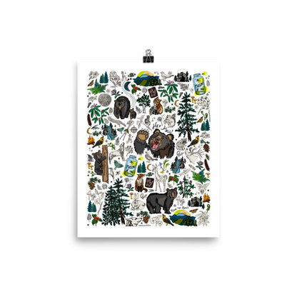 Mountain Hikes Art Poster