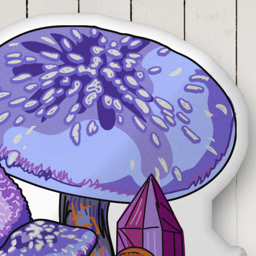 This is a close-up photo of the pillow that shows the velvety texture.