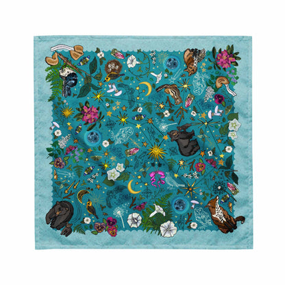Ursa Major & Minor Stars Bandana Scarf in the medium size which is 21x21 inches square.