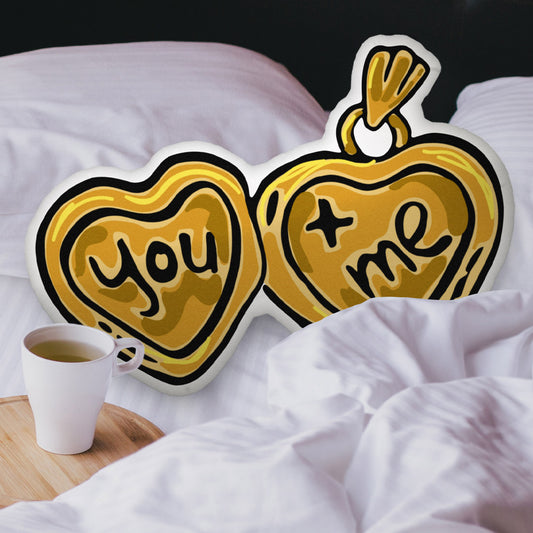 You + Me Locket Charm Pillow